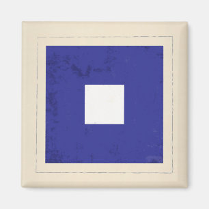 Imán Bandera de la señal de la letra náutica "P"