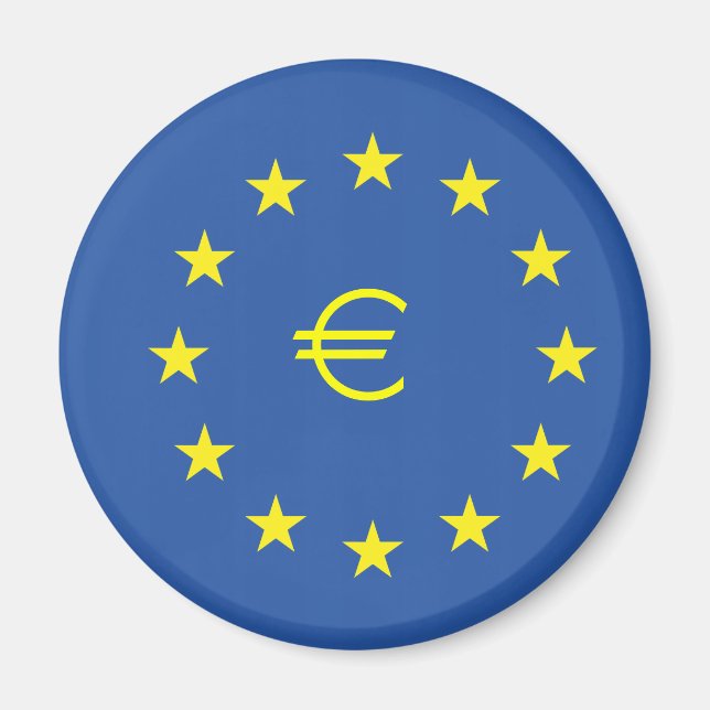Imán Bandera de la UE.con símbolo del EURO (Frente)