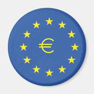 Imán Bandera de la UE.con símbolo EURO