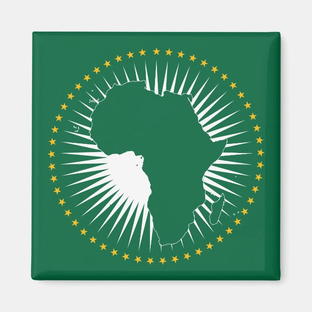 Imán Bandera de la Unión Africana (África) (Panafrica) (Frente)