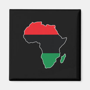 Imán Bandera de la Unión Panafricana Mapa Continente Hi