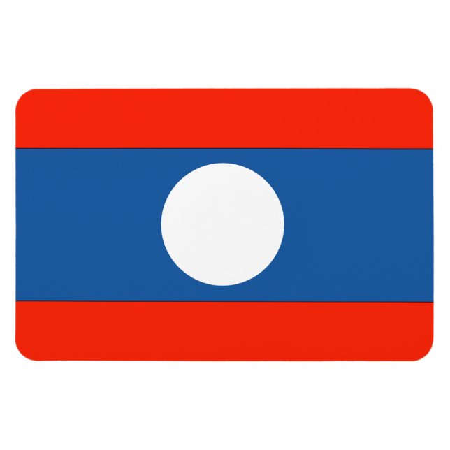 Imán Bandera de Laos (Horizontal)