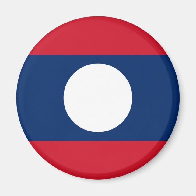 Imán Bandera de Laos - Bandera de Laos - ທຸ ງ ຊ າ ລ າ ດ (Frente)