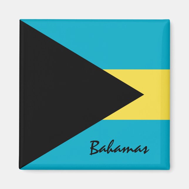 Imán Bandera de las Bahamas y fanáticos de las vacacion (Frente)