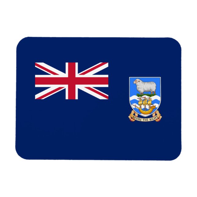 Imán Bandera de las Islas Malvinas (Horizontal)