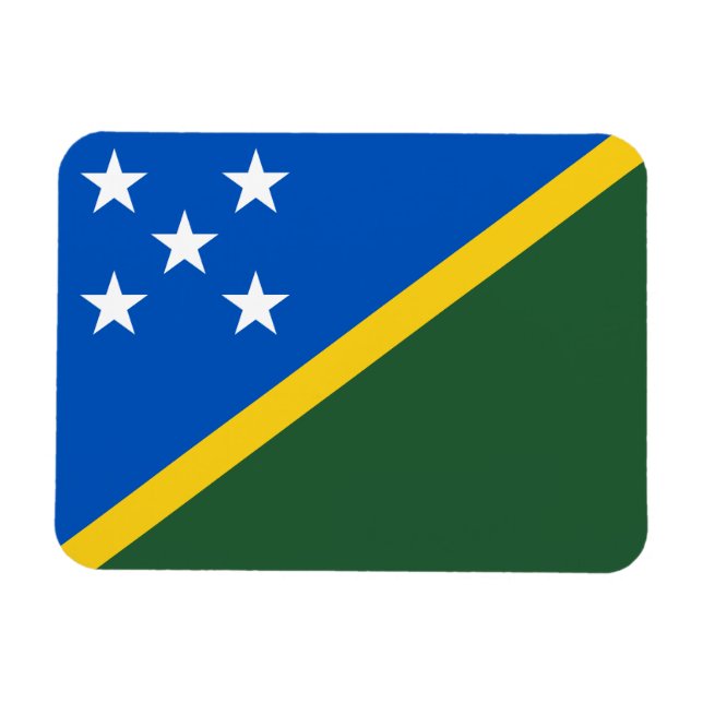 Imán Bandera de las Islas Salomón (Horizontal)