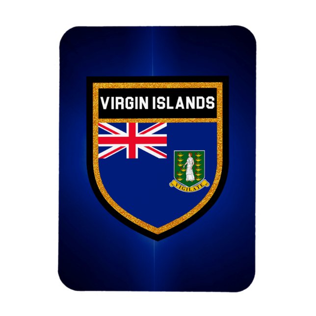 Imán Bandera de las Islas Vírgenes (Vertical)