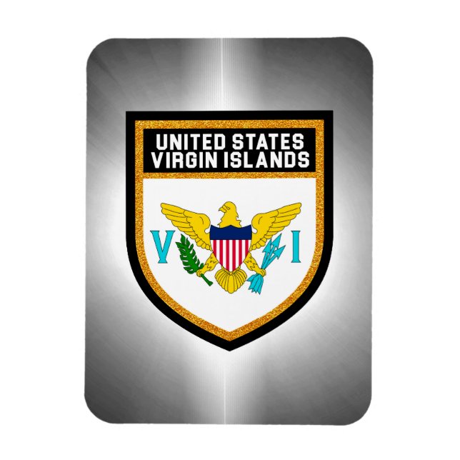 Imán Bandera de las Islas Vírgenes de los Estados Unido (Vertical)