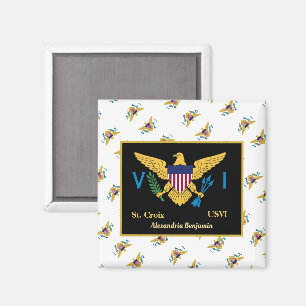 Imán Bandera de las Islas Vírgenes de los Estados Unido