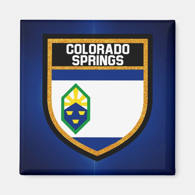 Imán Bandera de las manantiales de Colorado (Frente)
