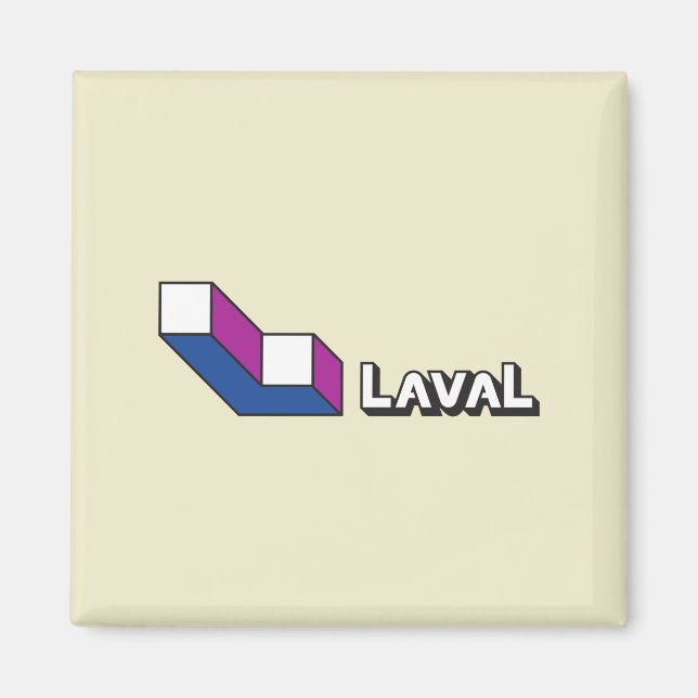 Imán Bandera de Laval (Quebec, Canadá) (Frente)