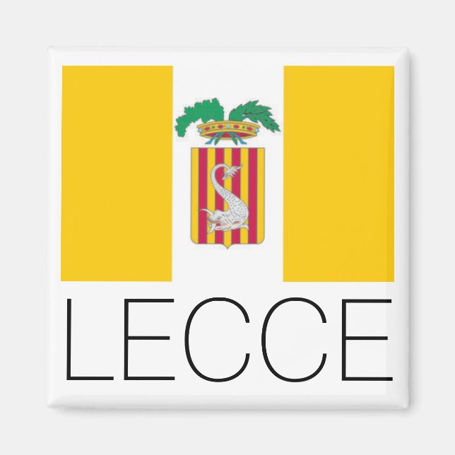 Imán Bandera de Lecce, Apulia (Italia) (Frente)