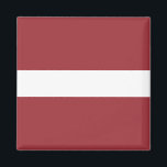 Imán Bandera de Letonia (letón)<br><div class="desc">Productos de bandera mundial de personalizable - Por favor,  no dude en añadir su propio texto.</div>