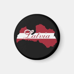Imán Bandera de Letonia, mapa del regalo letón de LETON