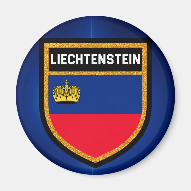 Imán Bandera de Liechtenstein (Frente)