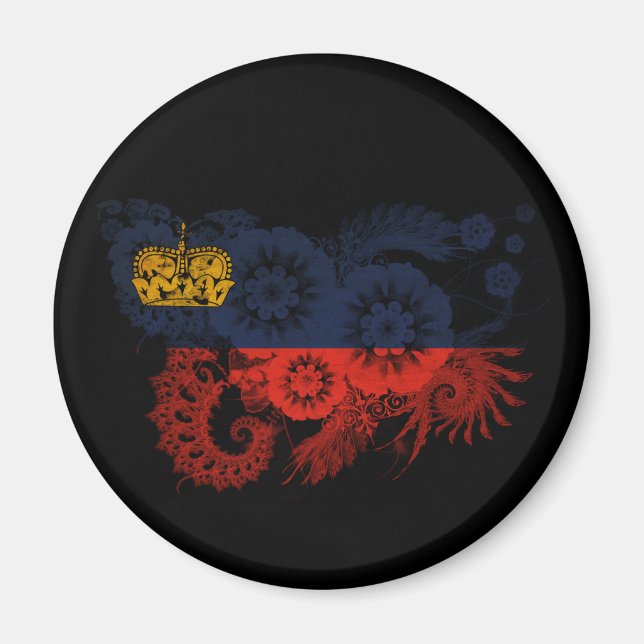 Imán Bandera de Liechtenstein (Frente)
