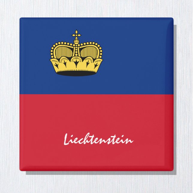 Imán Bandera de Liechtenstein y viajes/deportes de Liec (Subido por el creador)