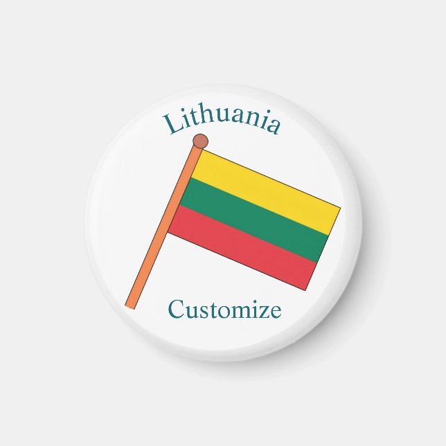 Imán Bandera de Lituania Thunder_Cove (Frente)
