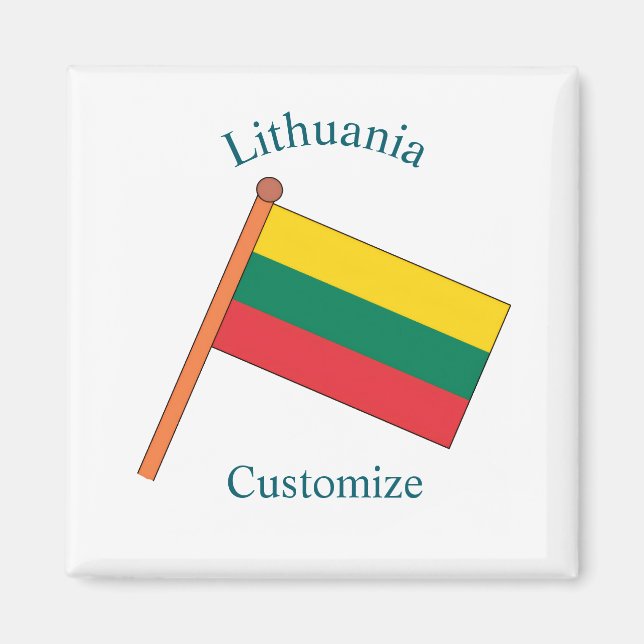 Imán Bandera de Lituania Thunder_Cove (Frente)