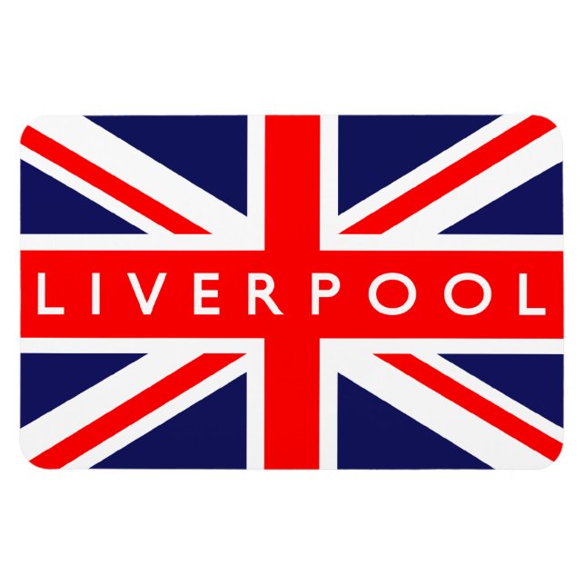 Imán Bandera de Liverpool UK (Horizontal)