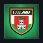 Imán Bandera de Ljubljana<br><div class="desc">Bandera de Ljubljana</div>