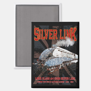 Imán Bandera de Locomotive UK Silver Link LNER Clase A4