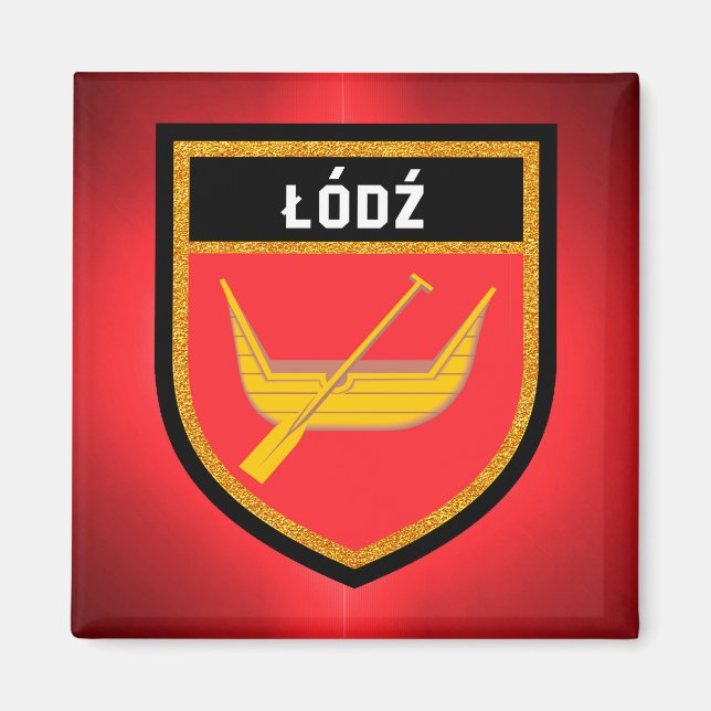 Imán Bandera de Łódź (Frente)
