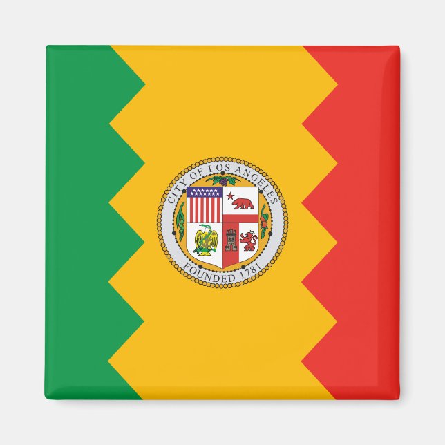 Imán Bandera de Los Ángeles (California, Estados Unidos (Frente)