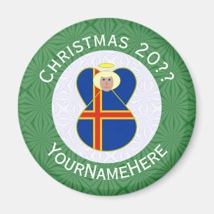 Imán Bandera de los Navidades de Ålander Angel personal