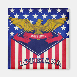 Imán Bandera de Louisiana EE. UU.