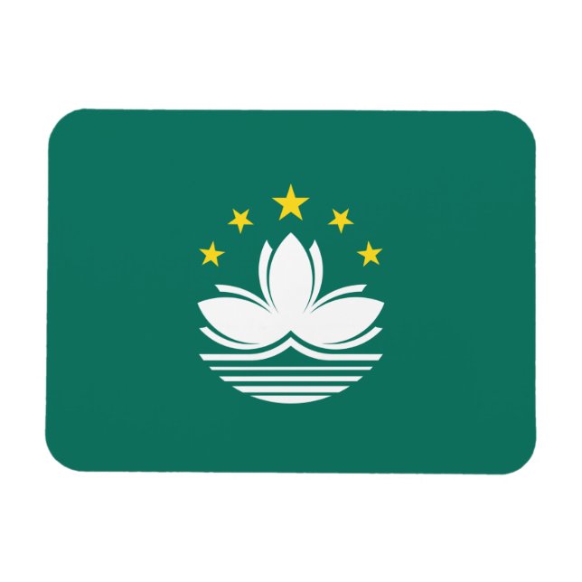 Imán Bandera de Macao (Horizontal)