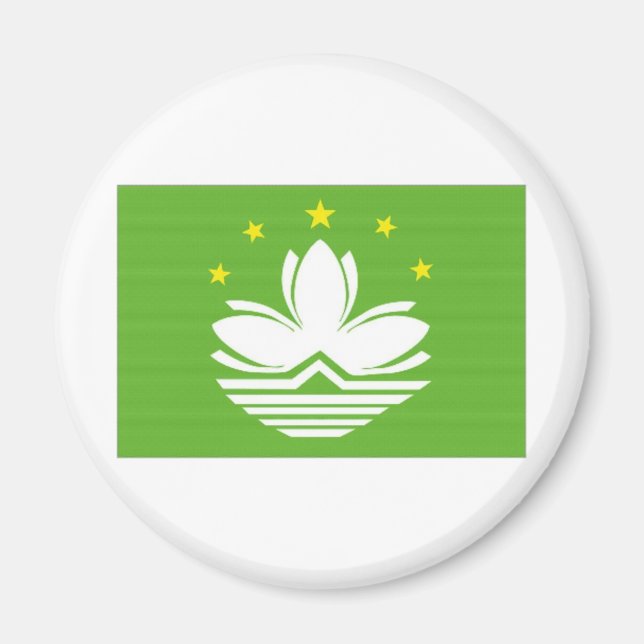 Imán Bandera de Macao de China (Frente)