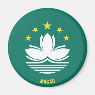 Imán Bandera de Macao Encantadora Patriótica