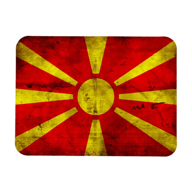 Imán Bandera de Macedonia atormentada (Horizontal)