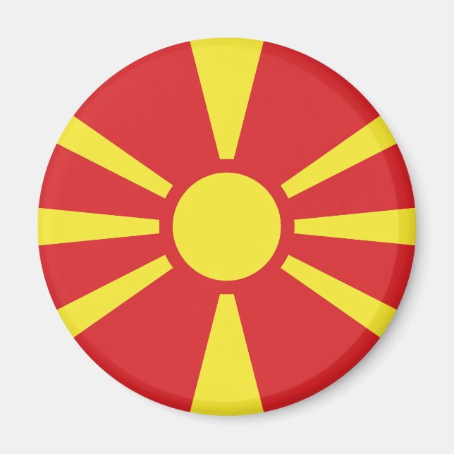 Imán Bandera de Macedonia del Norte (Frente)