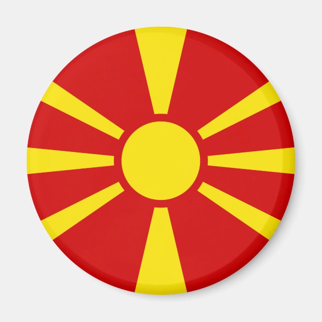 Imán Bandera de Macedonia del Norte (Frente)