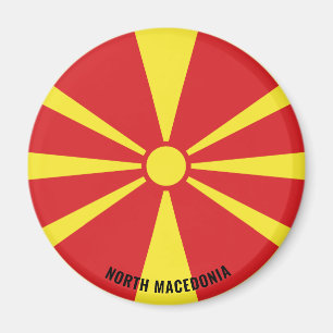 Imán Bandera de Macedonia del Norte Encantando a Patrio