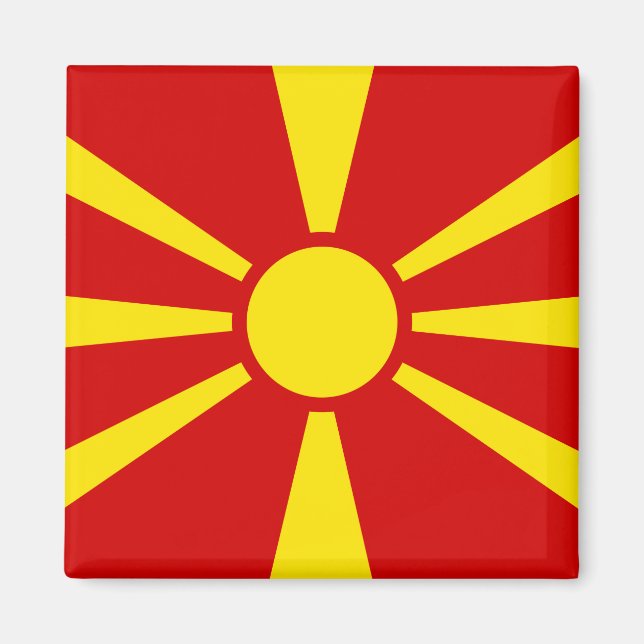 Imán Bandera de Macedonia (macedonia) (Frente)