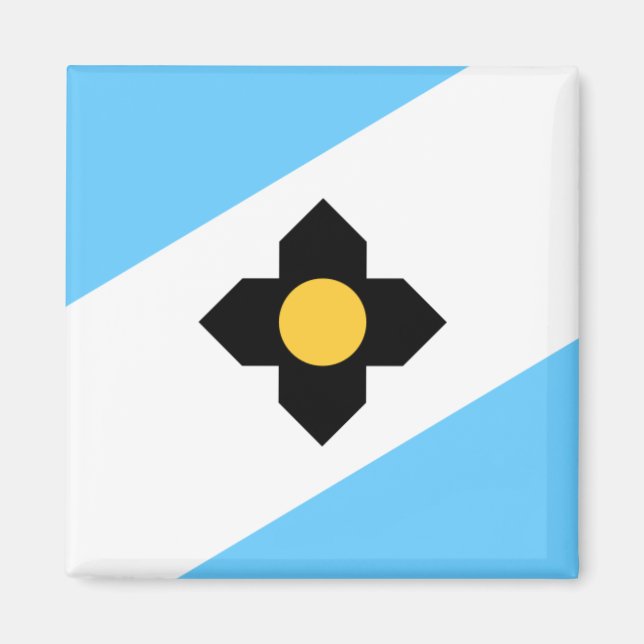 Imán Bandera de Madison, Wisconsin (Frente)