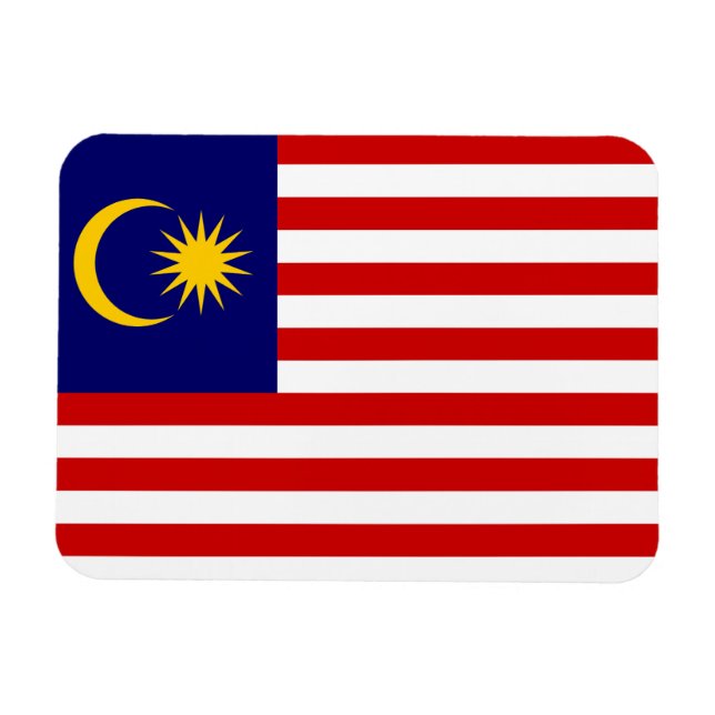 Imán Bandera de Malasia (Horizontal)