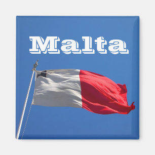 Imán Bandera de Malta ondeando en recuerdo de viaje con