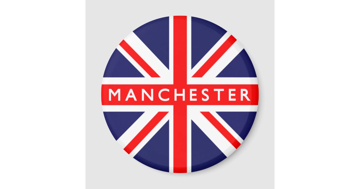 Imán Bandera de Manchester Reino Unido | Zazzle.es