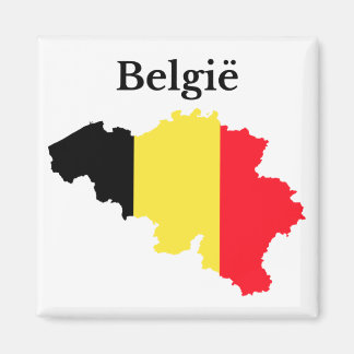 Imán Bandera de mapa de Bélgica (neerlandés)