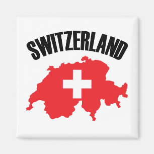 Imán Bandera de mapa de Suiza