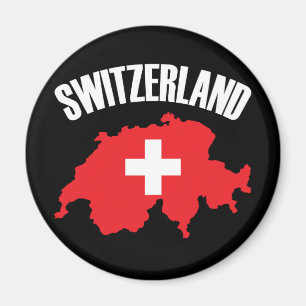 Imán Bandera de mapa de Suiza
