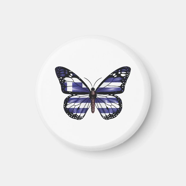 Imán Bandera de mariposa monarca de Grecia (Frente)