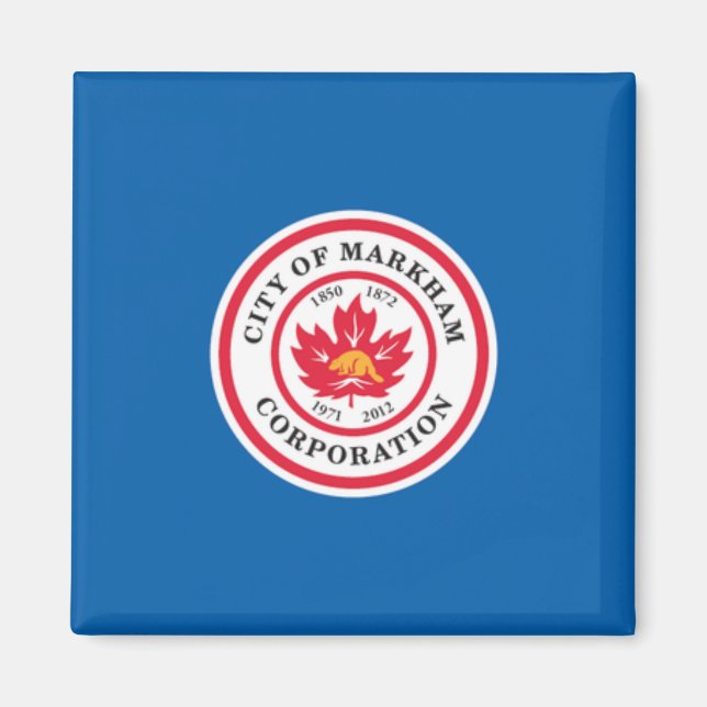 Imán Bandera de Markham (Ontario, Canadá) (Frente)