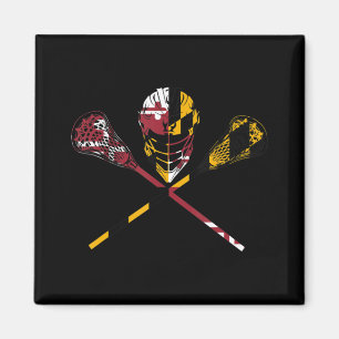Imán Bandera de Maryland Lacrosse Colegio de Mujeres Ma