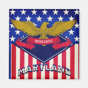 Imán Bandera de Maryland USA