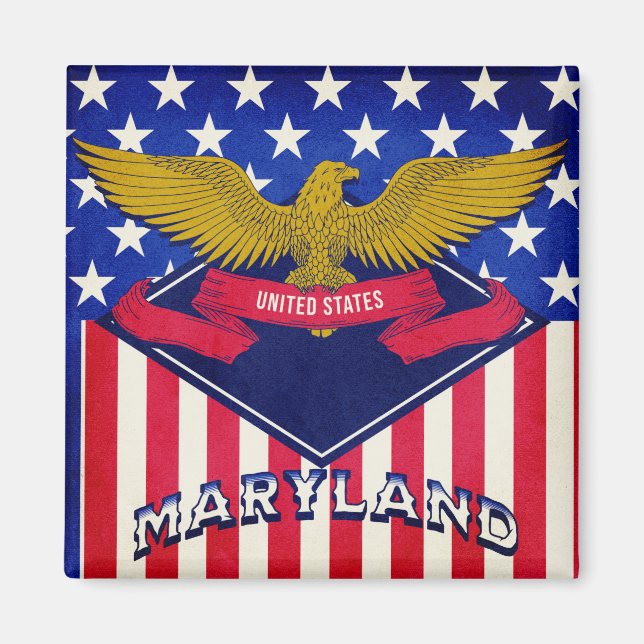 Imán Bandera de Maryland USA (Frente)